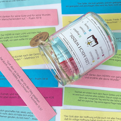 Handgemachtes 90 Tage Bible Verse Glas