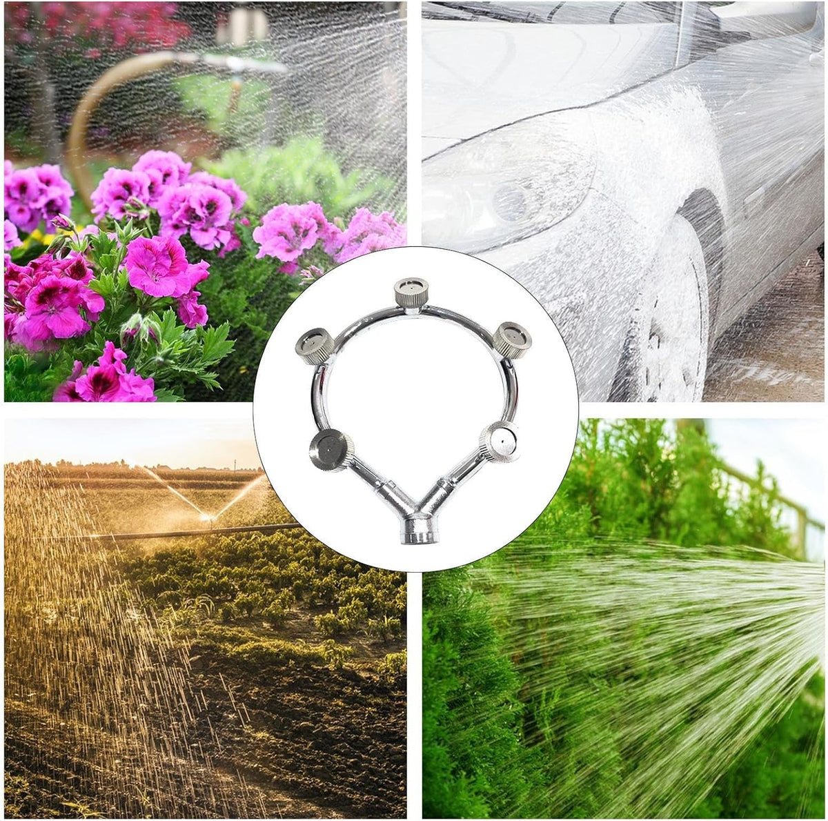 Hochdruck Edelstahl Ring Mehrdüsen Düse – Effizienter Sprühaufsatz für Gartenbewässerung