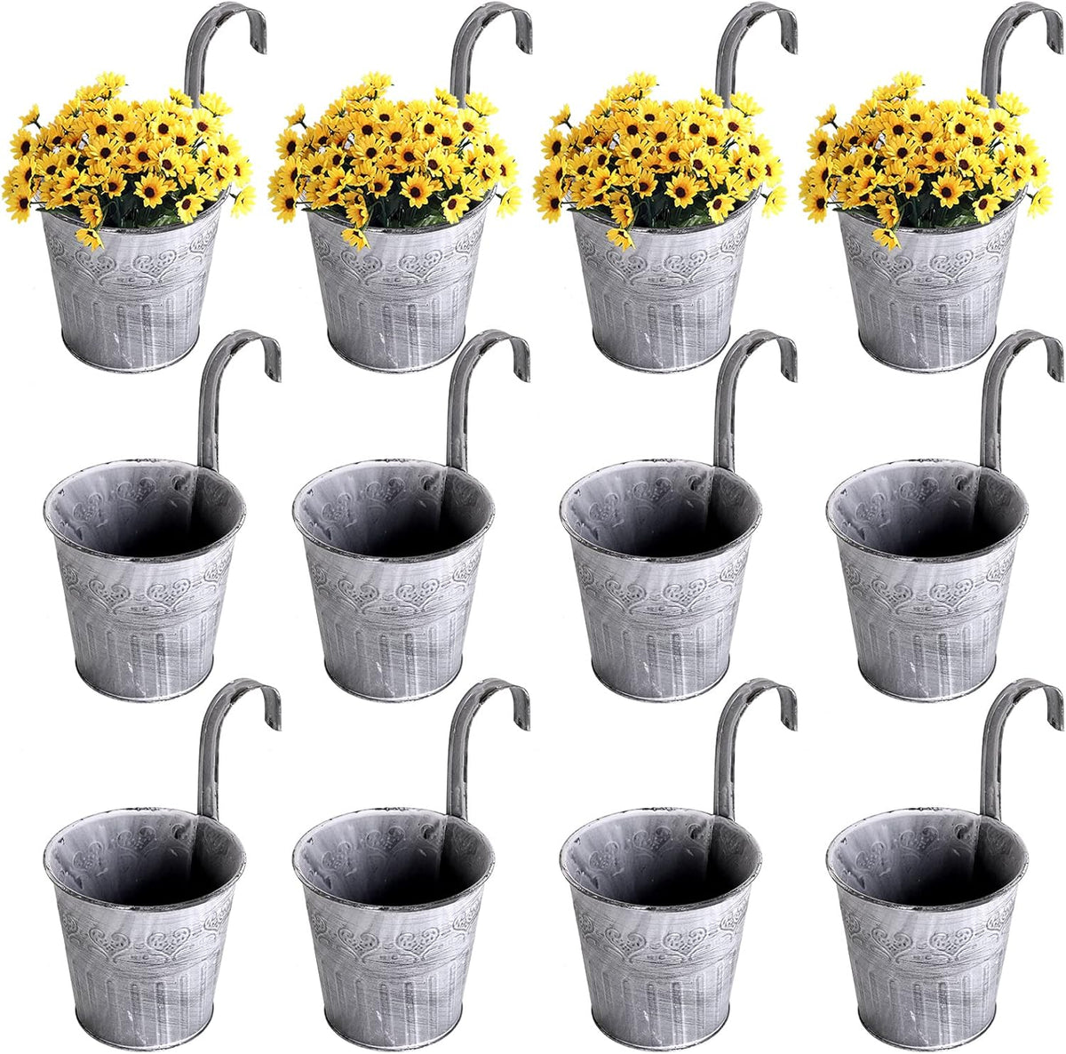 Hängender Metall Pflanztopf im Vintage Design – Dekorativer Blumentopf für Innen- und Außenbereich
