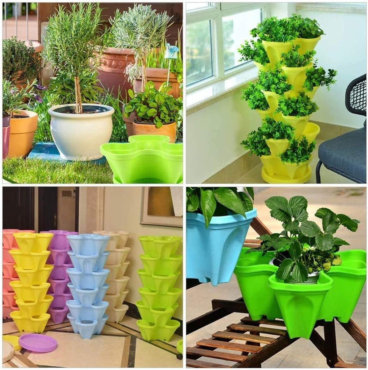 6-Layer Vertikaler Pflanzturm – Drei-dimensionales Blumensystem für den Garten