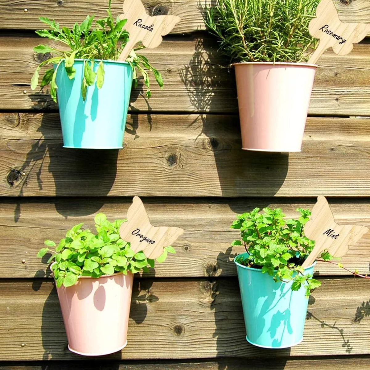 Pflanzenschilder aus Holz für Garten und Balkon – Wiederbeschreibbare Etiketten für Kräuter und Pflanzen
