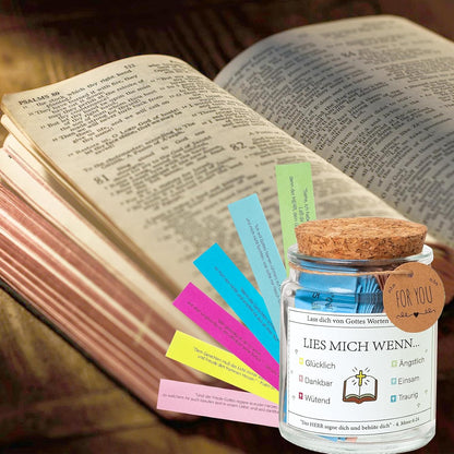 Handgemachtes 90 Tage Bible Verse Glas