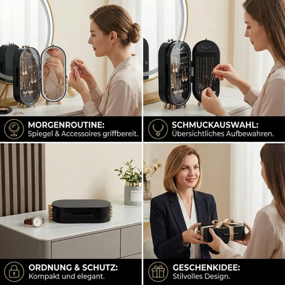 Elegante Schmuckaufbewahrungsbox mit Spiegel
