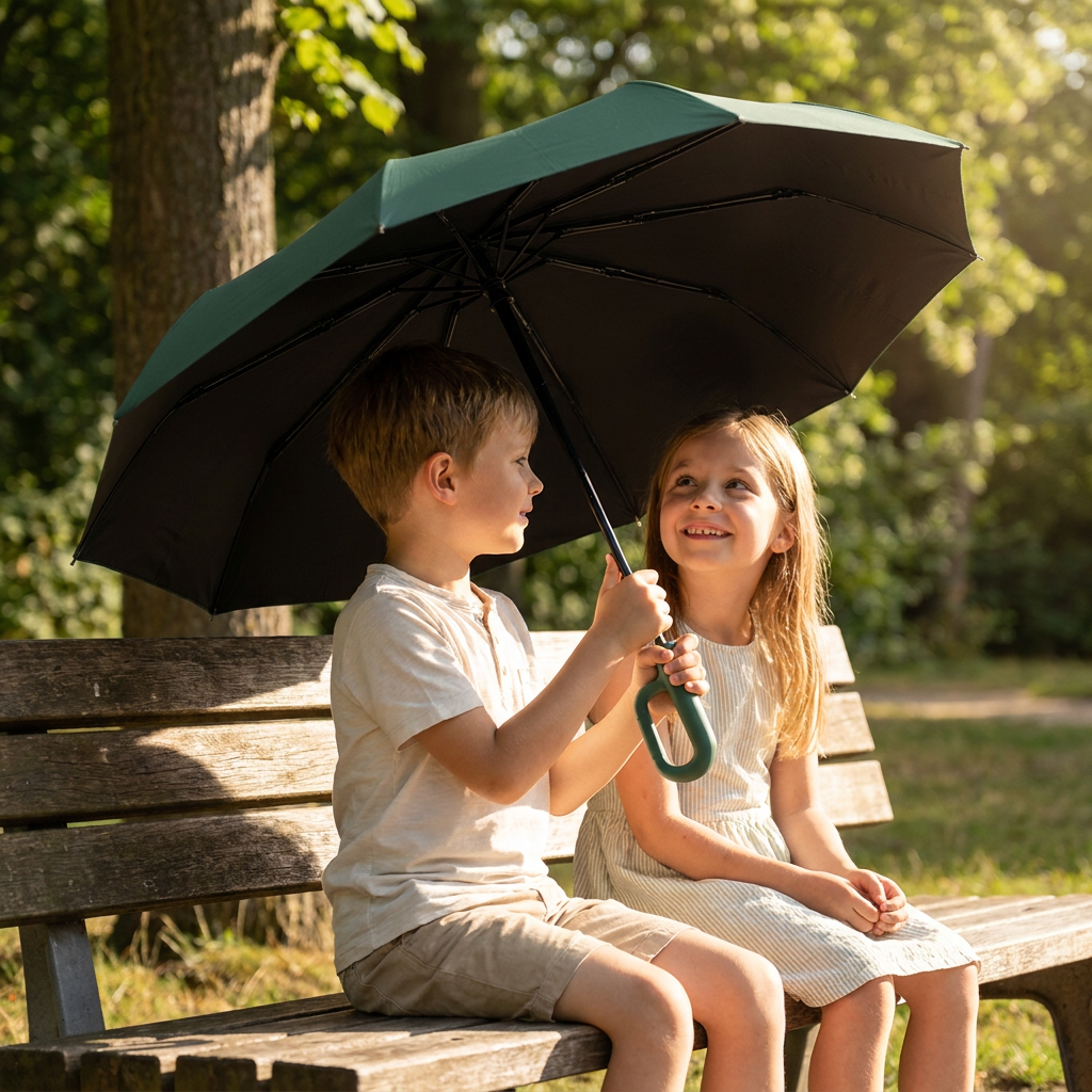 Premium-Automatik-Faltschirm für Sonne & Regen – Kompakt & windfest