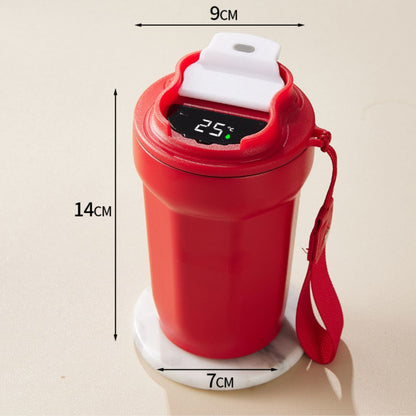 Edelstahl  Kaffebecher mit LED Temperatur Anzeige 450 ML