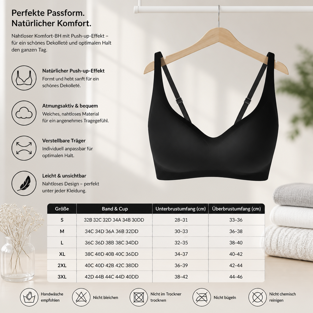 Push-Up Komfort BH – Stützend, formend & bequem für jeden Tag