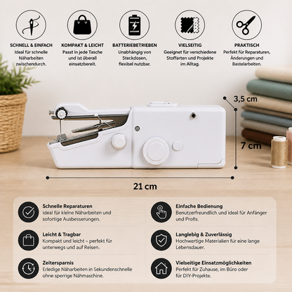 Tragbare Mini-Nähmaschine für schnelle Reparaturen und den Heimgebrauch