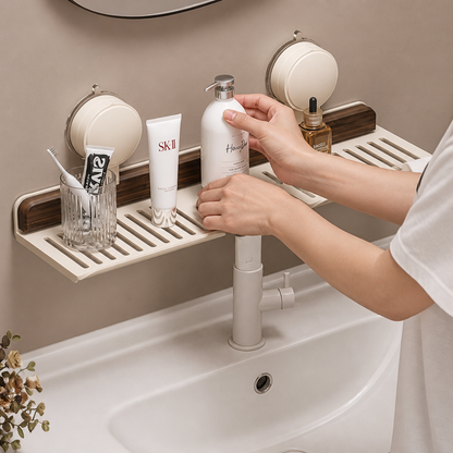 Moderne Waschbecken-Ablage mit Saugnapf – Bohrfreies Regal für ein schönes Zuhause