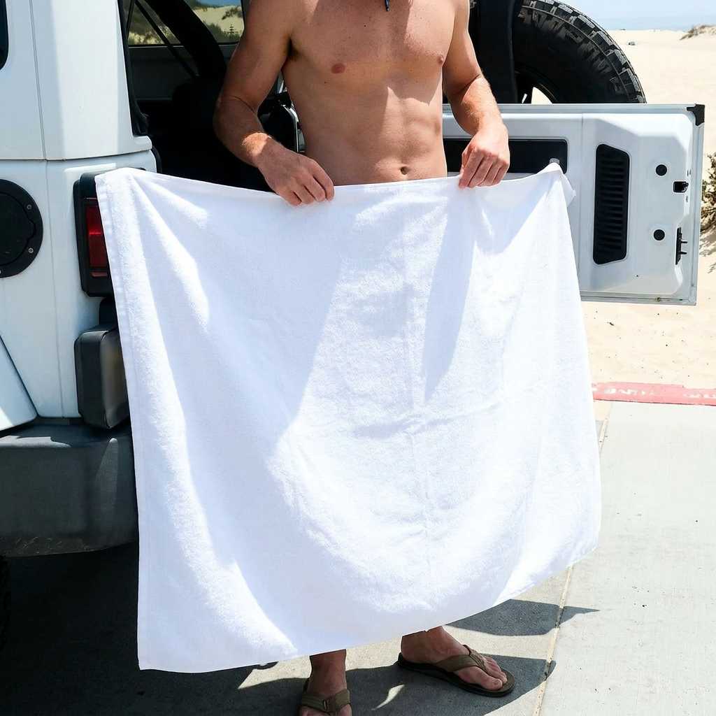 Extra großes Badetuch mit Magnet – schnelltrocknendes Strand- und Badetuch für Schwimmen und Outdoor