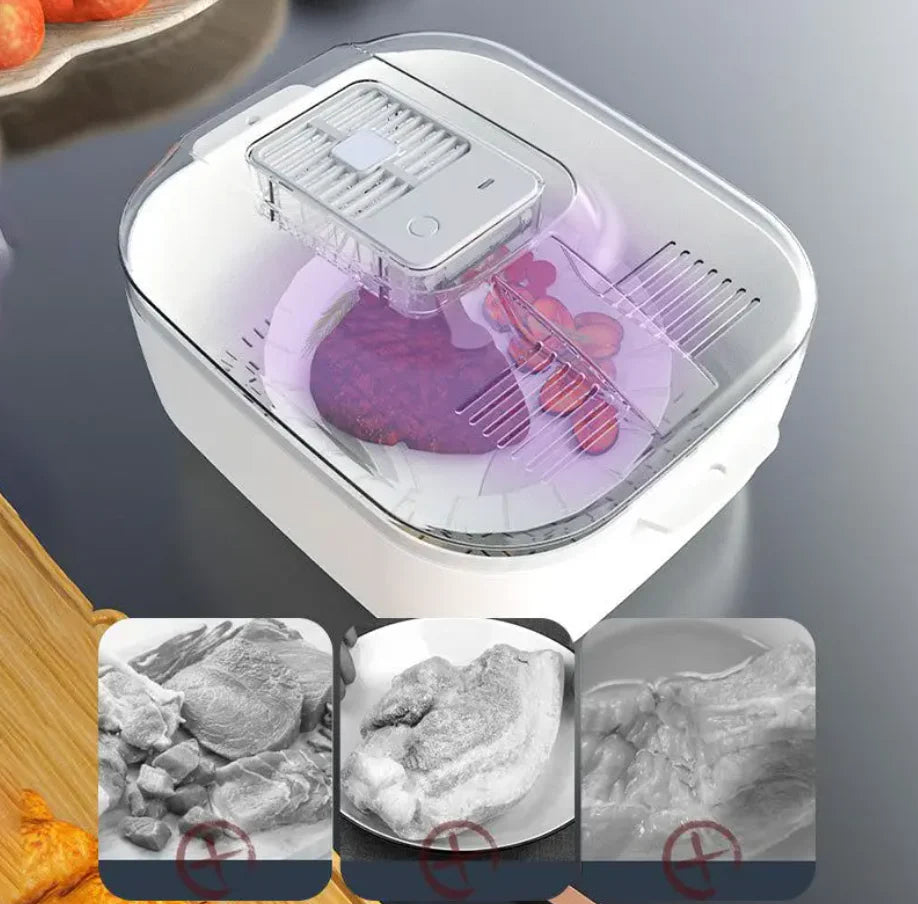 Multifunktionale Obst- Und Gemüse-Reinigungsbox – Automatischer Reiniger Mit Abtropfkorb & Aufbewahrungsdeckel