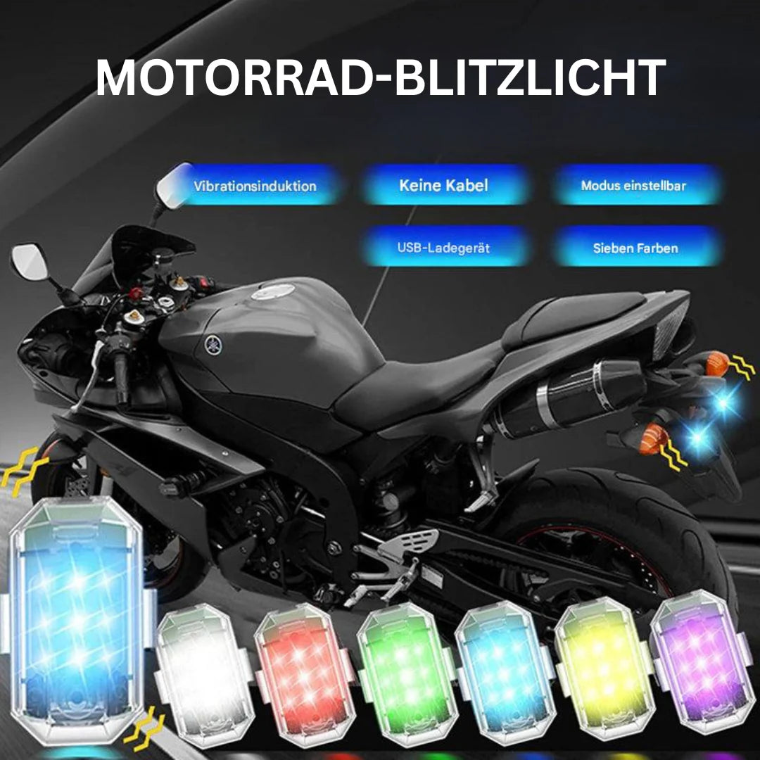 Kabelloses LED-Motorrad-Rücklicht – Wiederaufladbare Fernbedienung für Brems- und Warnleuchte