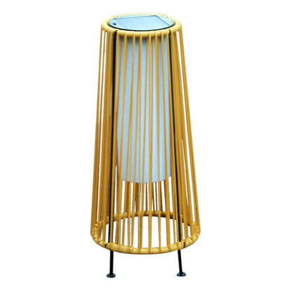 Solar LED Rattan-Laterne – Große Außenbeleuchtung im Oval-Design für Garten und Terrasse