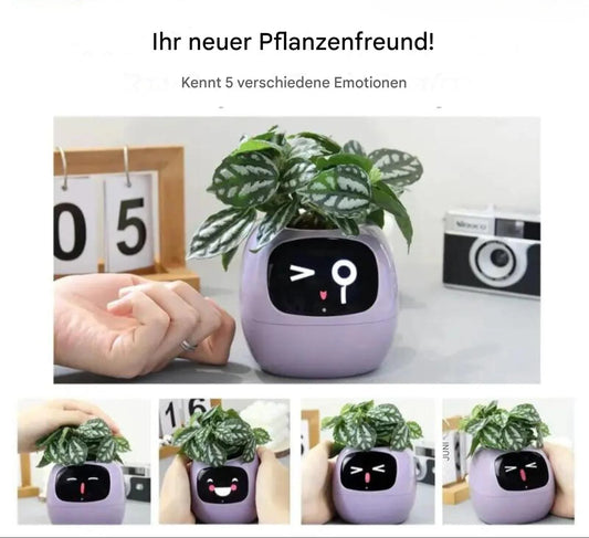 Automatischer Smart-Blumentopf mit Bewässerungssystem und LED-Lichtern