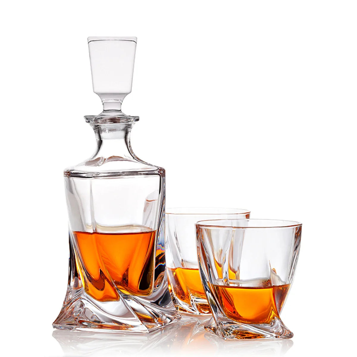 Exklusives Kristall-Whiskey-Set mit Karaffe und Bechern