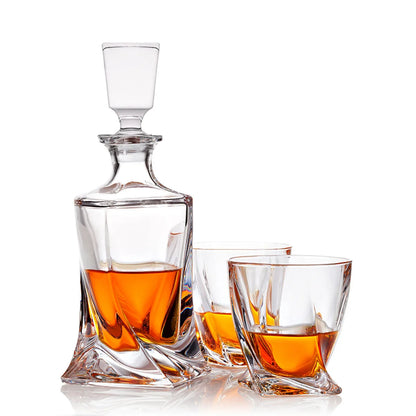 Exklusives Kristall-Whiskey-Set mit Karaffe und Bechern