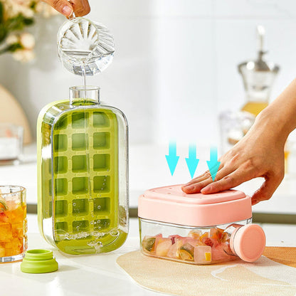 Praktische 2in1 Eiswürfelflasche