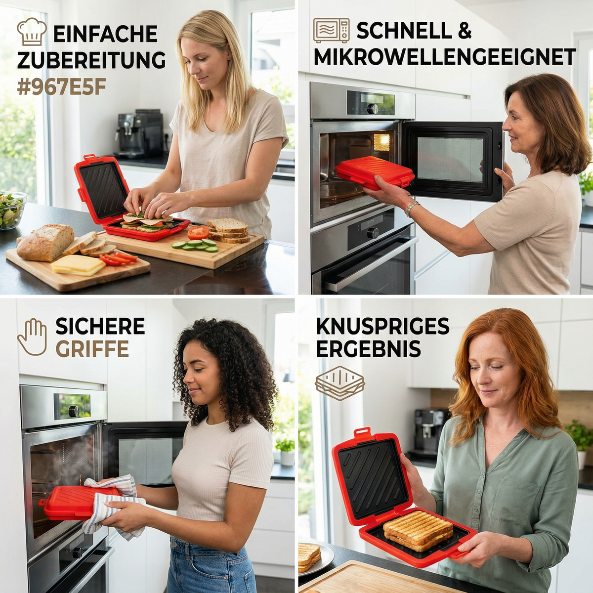 Silikon-Sandwichmaker für die Mikrowelle – Schnell & Knusprig