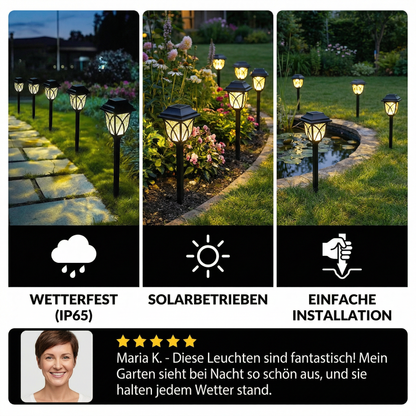 Solar LED Wegleuchten – Wetterfeste Gartenbeleuchtung für Außenbereiche