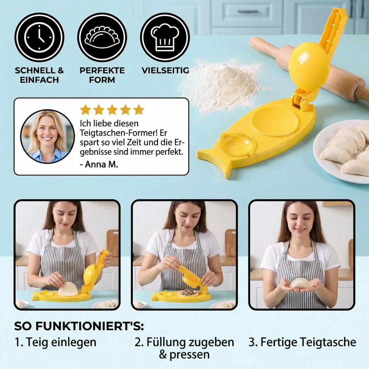 Teigtaschen-Former für die Küche – Praktisches Küchenwerkzeug