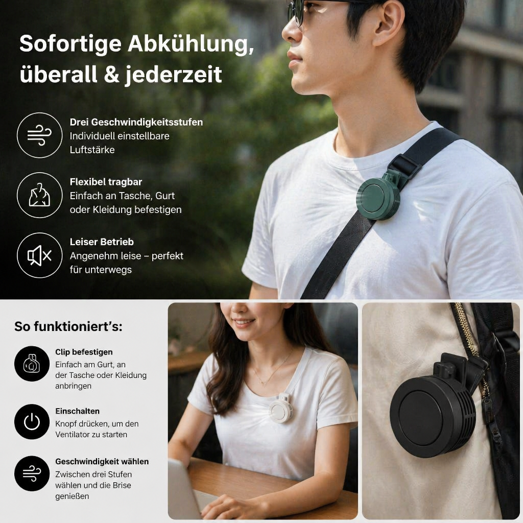 Kompakter USB Mini-Ventilator – Leise, leistungsstark & überall flexibel einsetzbar