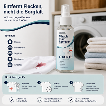 Wunder-Fleckenentferner-Spray – Stark gegen Flecken, schonend zu Textilien