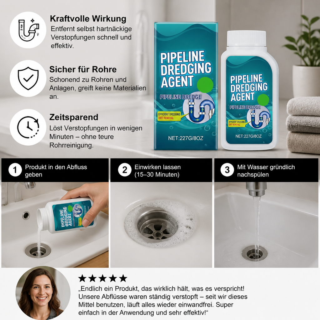 Abflussreiniger – Kraftvoller Rohr- und Abflussverstopfungsentferner