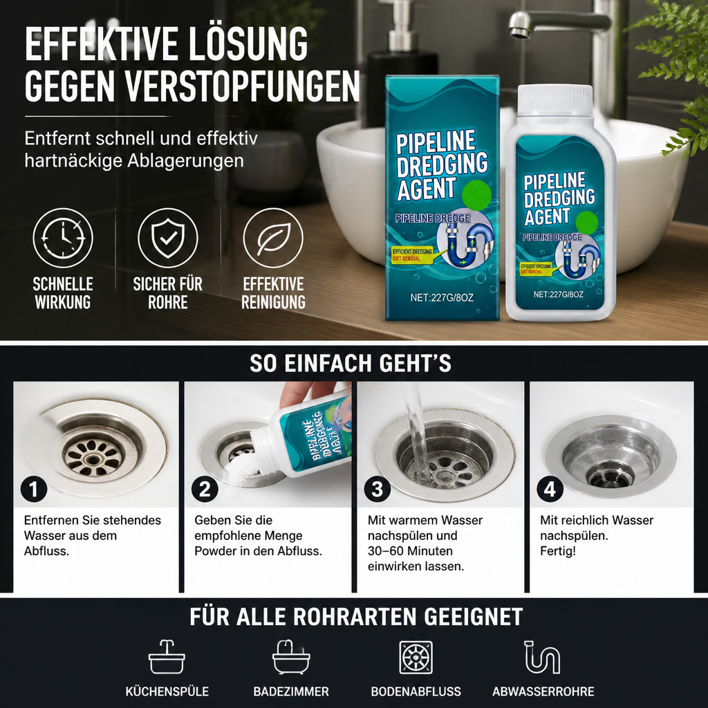 Abflussreiniger – Kraftvoller Rohr- und Abflussverstopfungsentferner