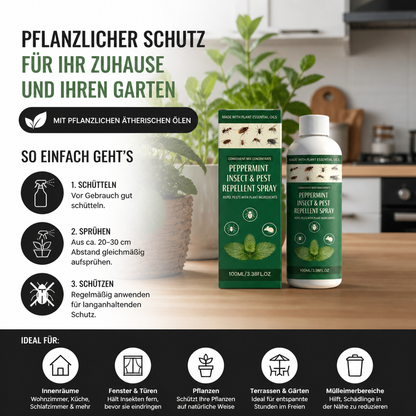 Pfefferminzöl Insekten- und Schädlingsabwehrspray – Für Haus und Garten
