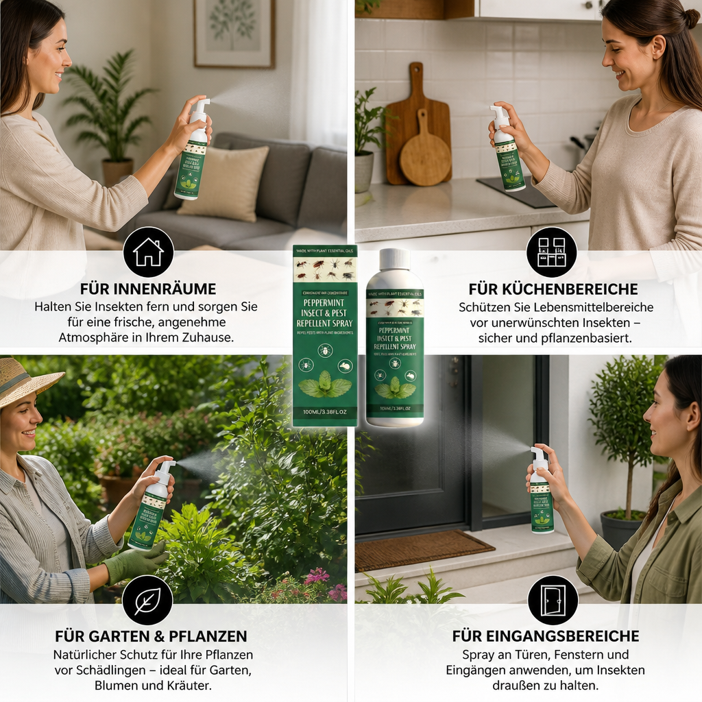 Pfefferminzöl Insekten- und Schädlingsabwehrspray – Für Haus und Garten