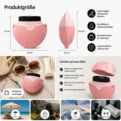 Nachfüllbarer Sonnencreme Roller – Kleckerfreier Lotion Spender