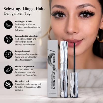 Wasserfeste Mascara für Schwung und Länge – langanhaltende, wischfeste Formel
