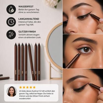 Wasserfester Glitzer-Gel-Eyeliner – langanhaltende, wischfeste Farbe