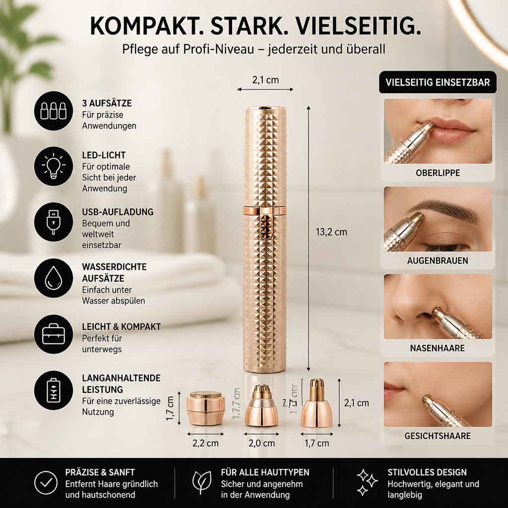3-in-1 Präzisionstrimmer für die Schönheitspflege