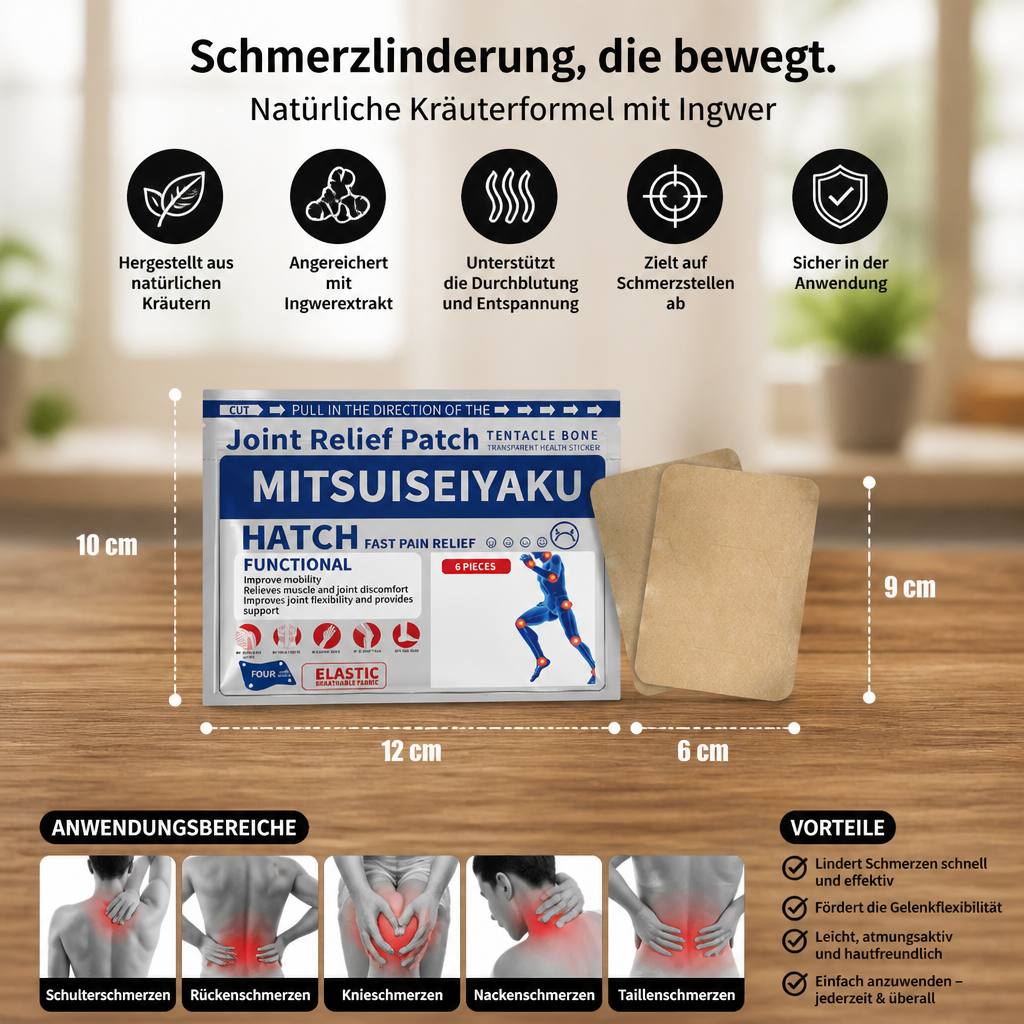 Kräuterpflaster mit Ingwer zur Schmerzlinderung und für mehr Gelenkkomfort