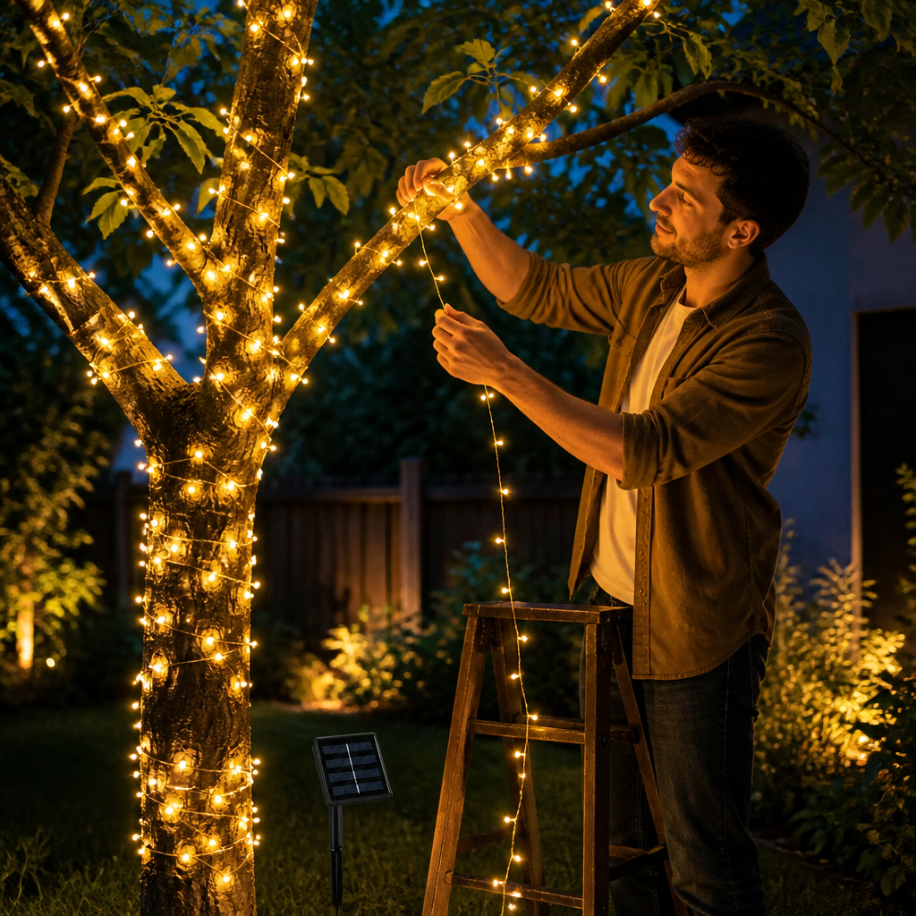 Solar-Lichterkette für den Außenbereich mit LEDs & 8 Leuchtmodi