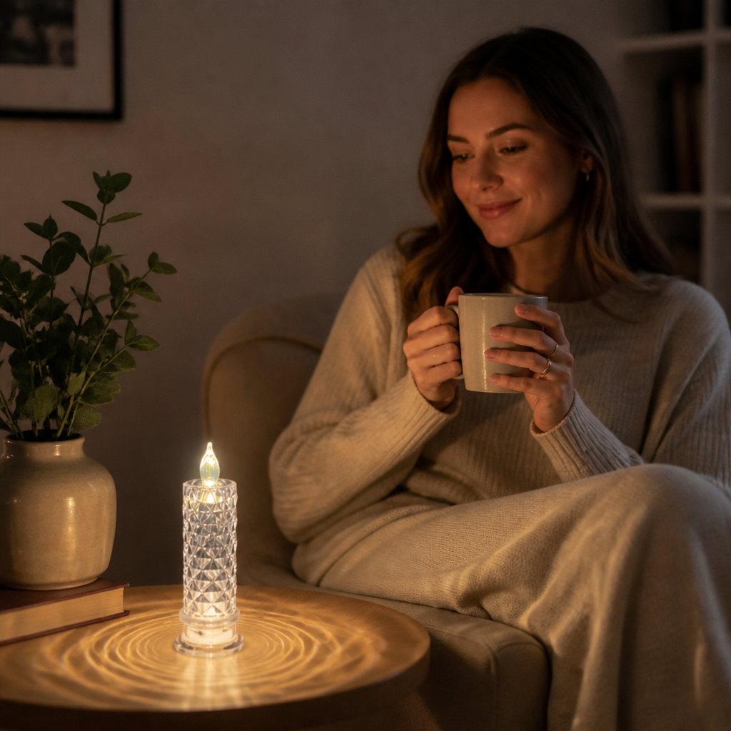 Flammenlose LED-Kerzenlampe – Gemütliches & dekoratives Tischlicht