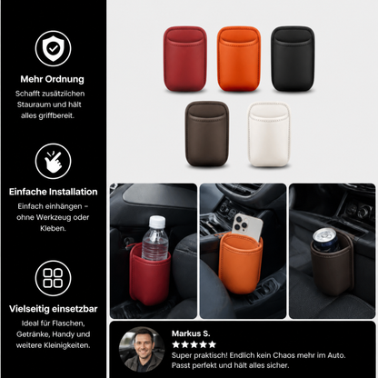 Universeller Auto-Getränkehalter & multifunktionaler Organizer für Flaschen und Zubehör