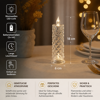 Flammenlose LED-Kerzenlampe – Gemütliches & dekoratives Tischlicht