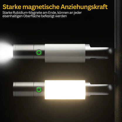 LED-Taschenlampe mit Mehrfarbfiltern – Wiederaufladbare USB-C Lampe mit Camping- & Notlicht-Funktion