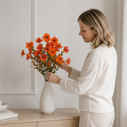UV-beständiges künstliches Herbstblumenstrauß-Set