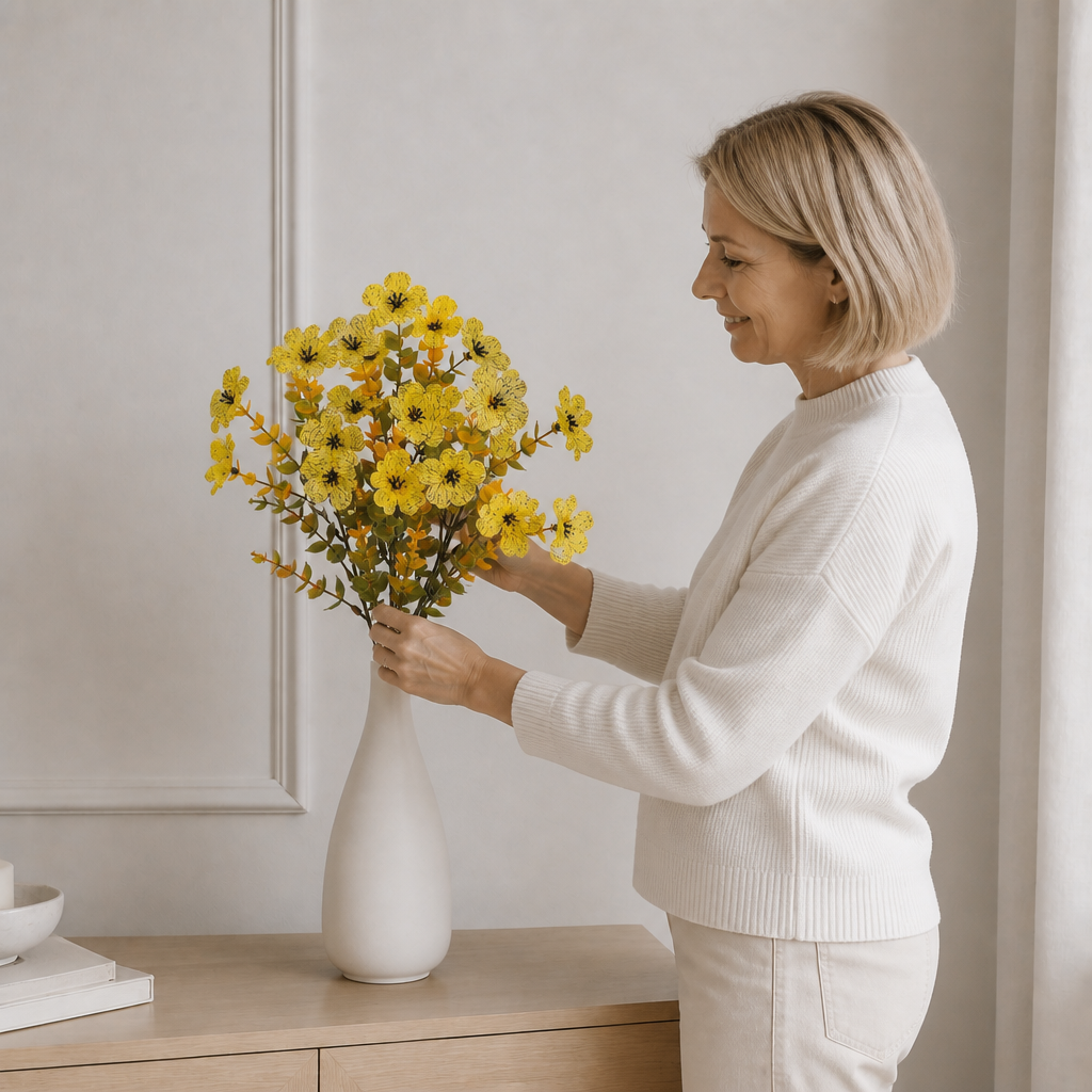 UV-beständiges künstliches Herbstblumenstrauß-Set
