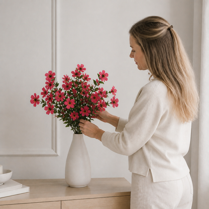 UV-beständiges künstliches Herbstblumenstrauß-Set