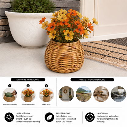 UV-beständiges künstliches Herbstblumenstrauß-Set