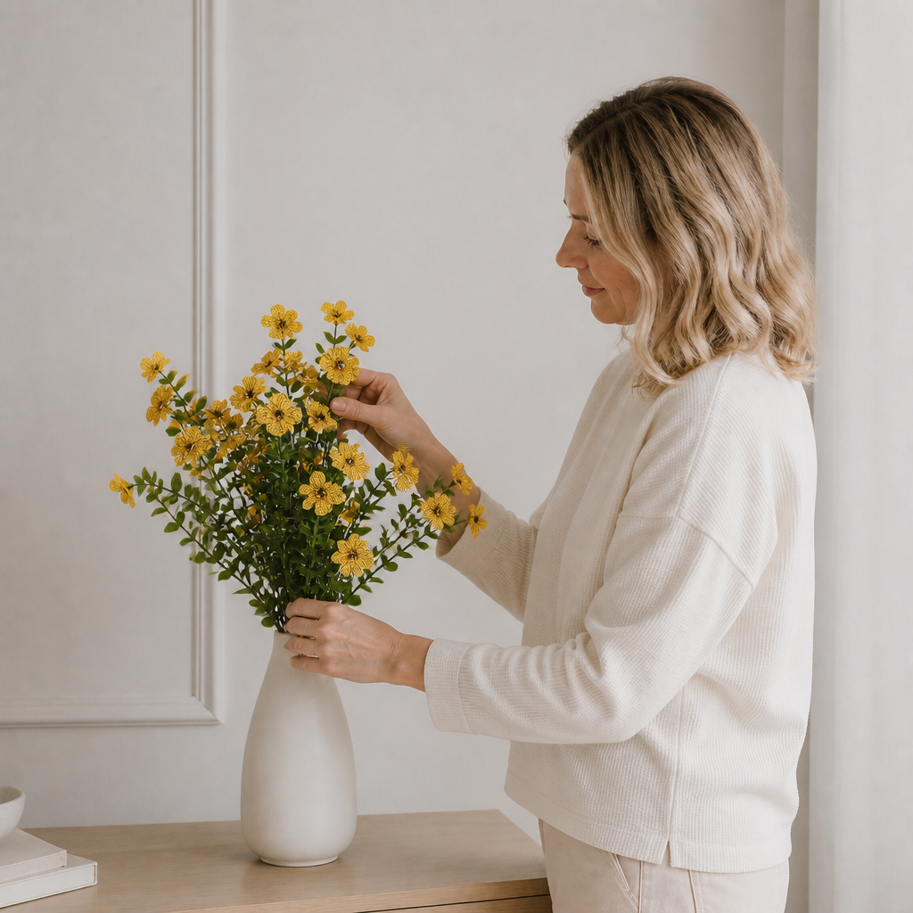 UV-beständiges künstliches Herbstblumenstrauß-Set
