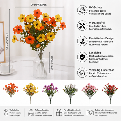 UV-beständiges künstliches Herbstblumenstrauß-Set