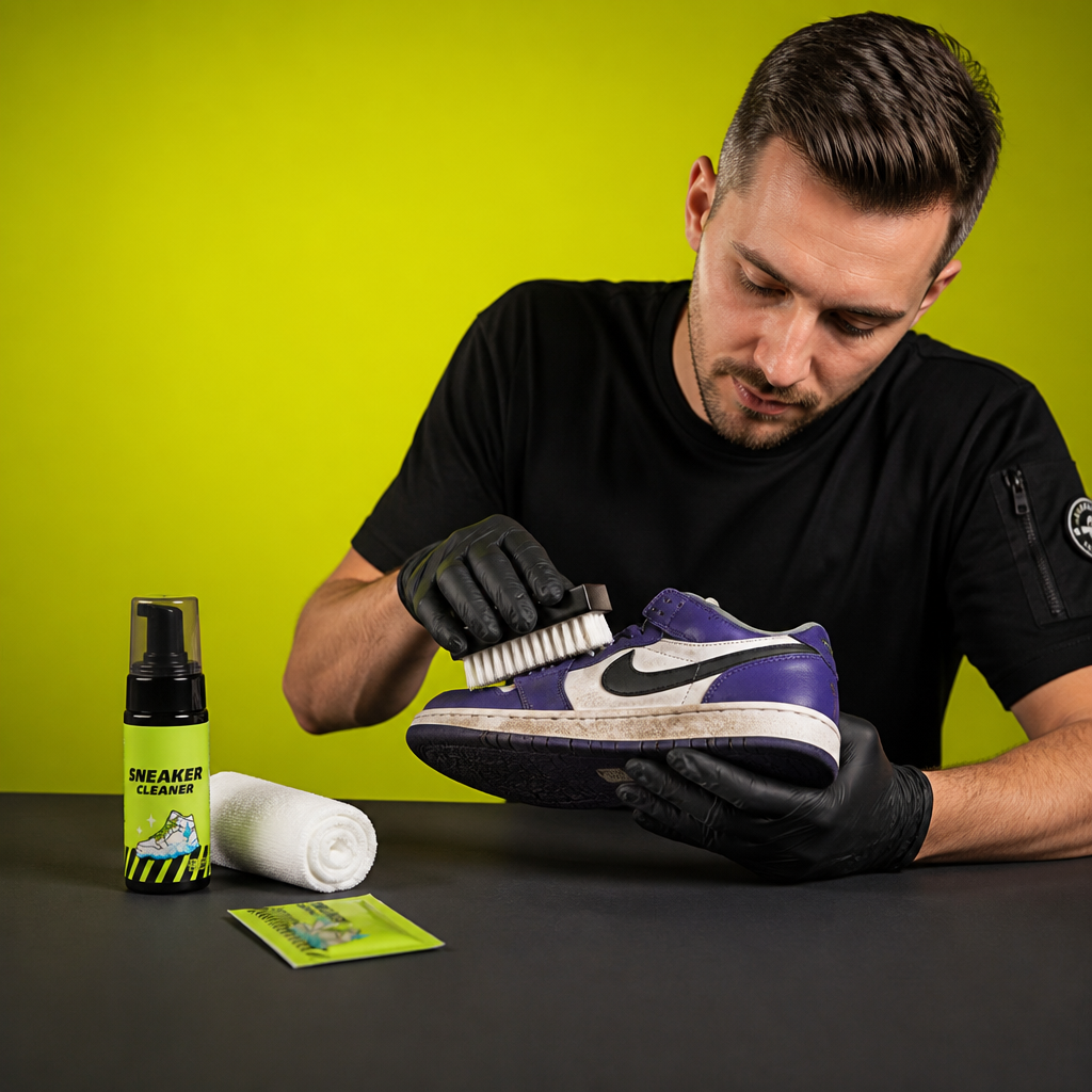 All-in-One Schuhreinigungs- & Pflegeset mit Bürsten, Trockenreiniger & Fleckenentfernungstüchern