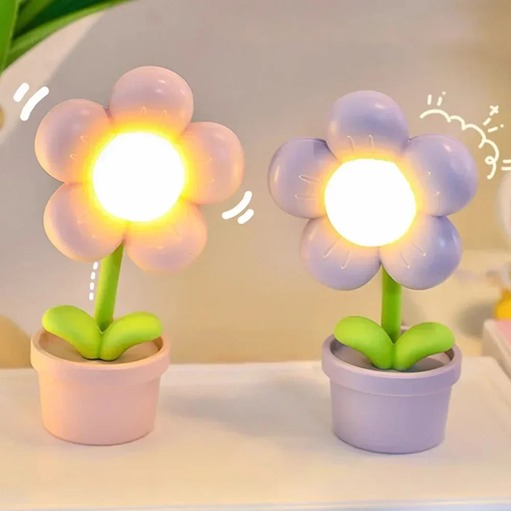 Süße Blumen-Nachtlampe für Kinder – LED Tischlampe im Blumen-Design für das Kinderzimmer