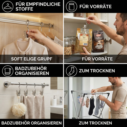 Multifunktionale Kleiderhaken für Hosen – platzsparender Kleiderclip