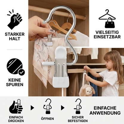 Multifunktionale Kleiderhaken für Hosen – platzsparender Kleiderclip
