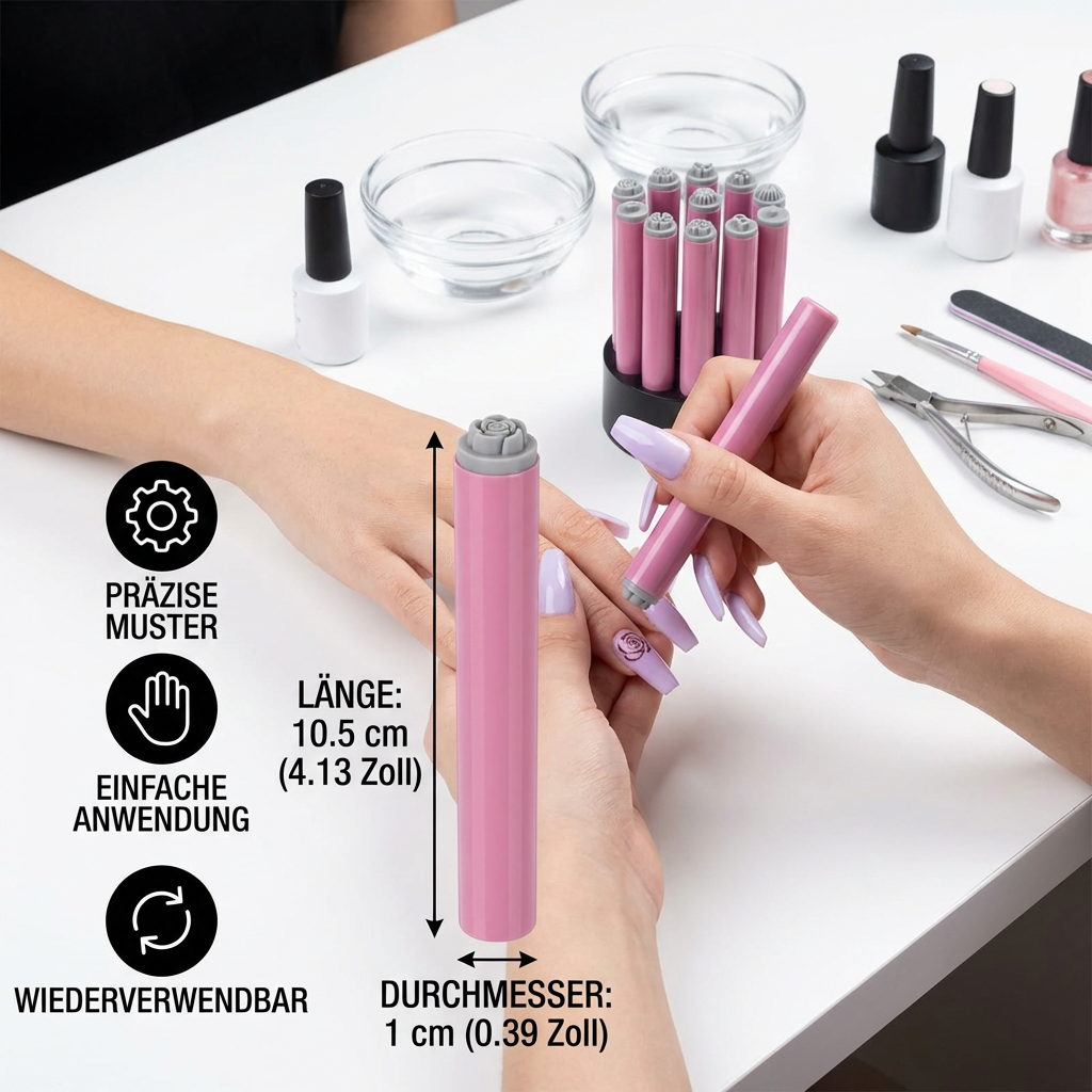 NagelKunst Stempel-Set – DIY Maniküre mit floralen Motiven
